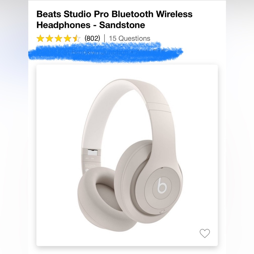 Beats Studio Pro Headphones.